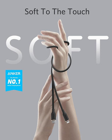 Anker PowerLine III Flow, USB C to Lightning Cable for iPhone (6ft)