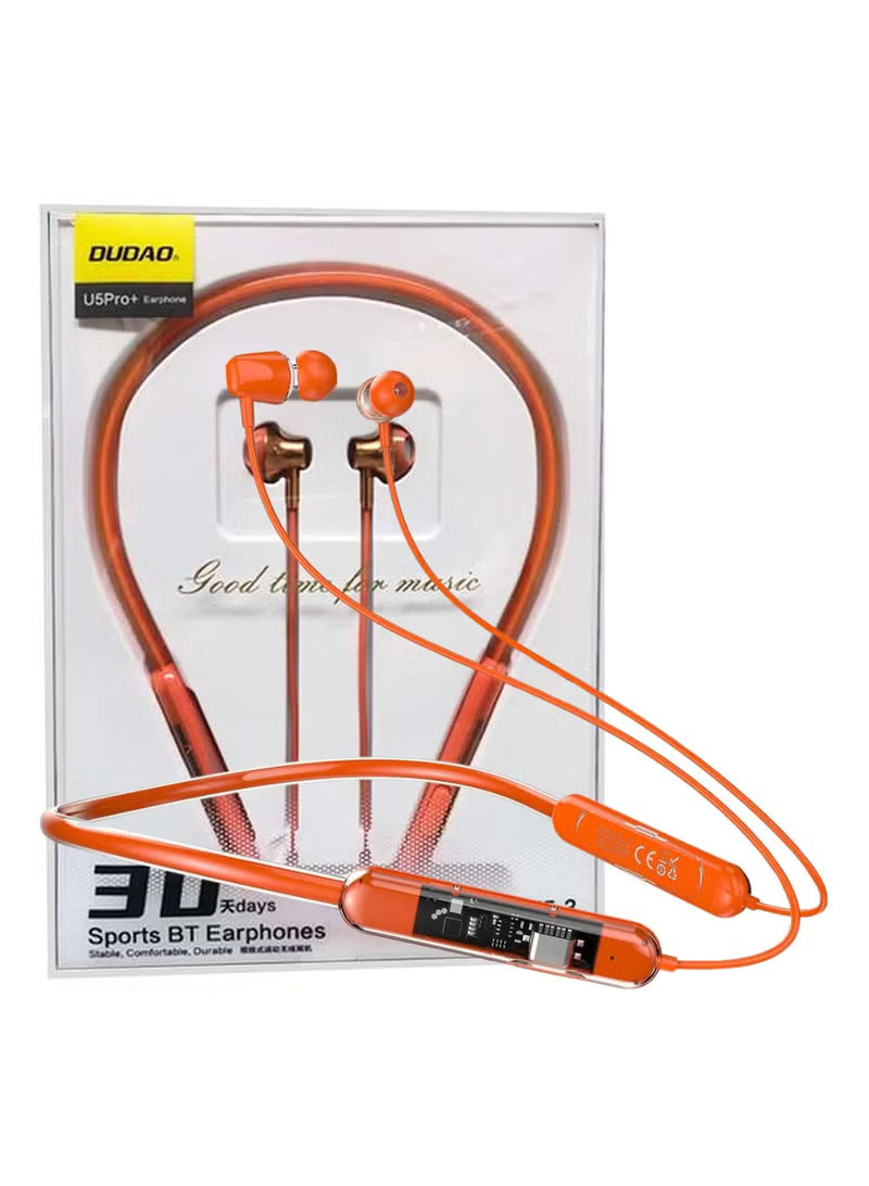 Dudao U5Pro+ Neckband Sports Earphones Orange