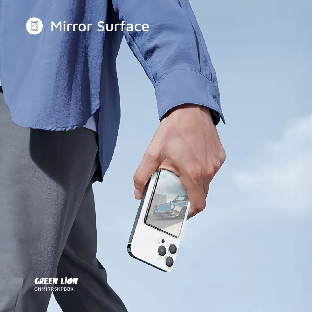 Green Lion Mirror Design 5000mAh Power Bank - PD 20W