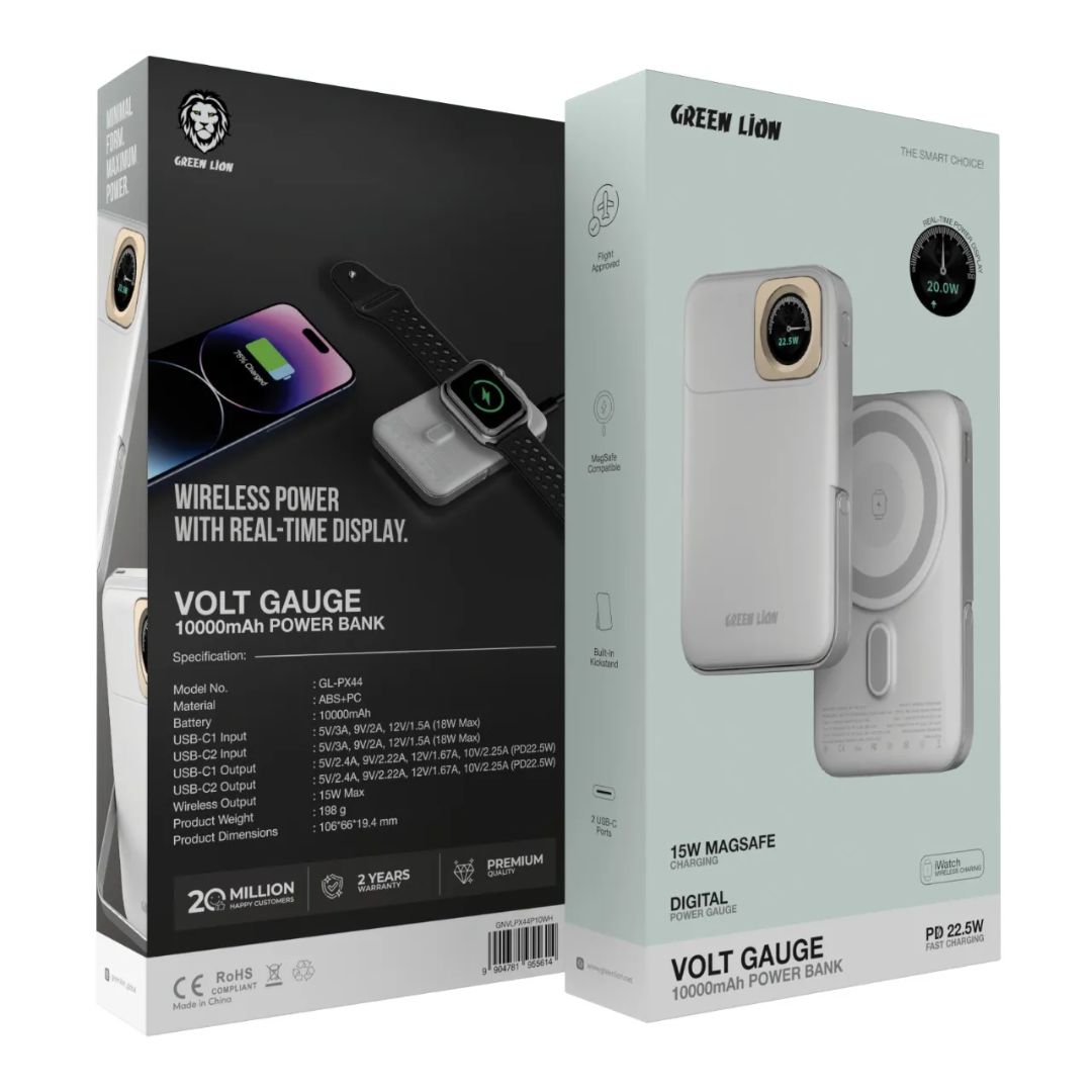 Green Lion Volt Gauge 10000mAh Power Bank PD 22.5W
