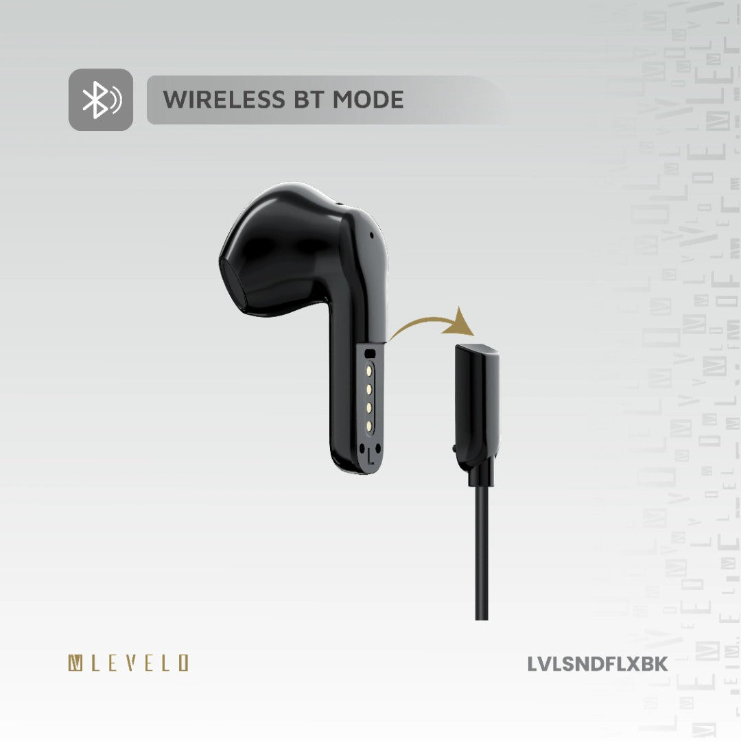 Levelo 2 IN 1 TWS Wired Earphones Soundflex