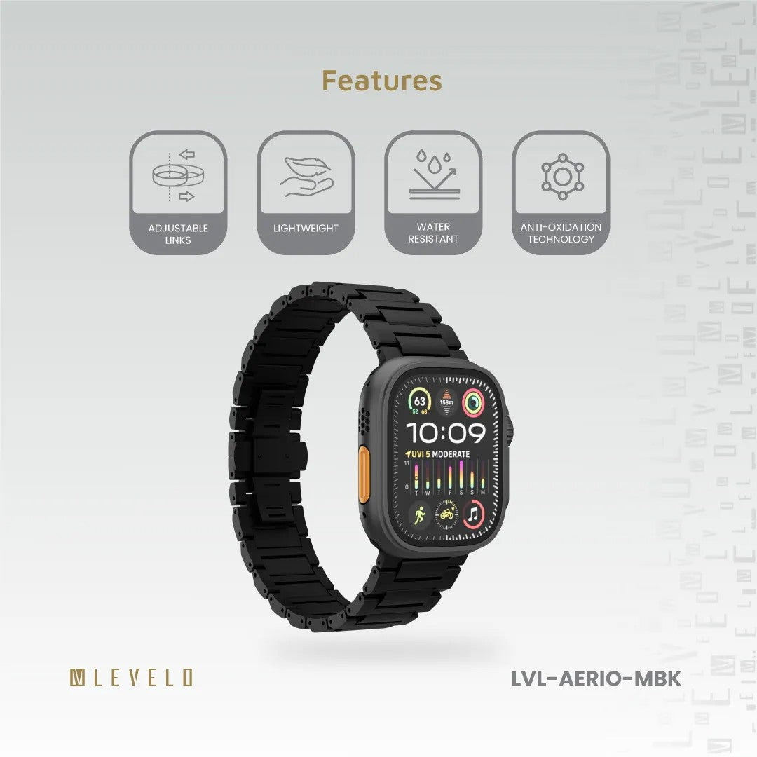 Levelo Aerio Titanium Watch Strap for Apple Watch 49/46mm