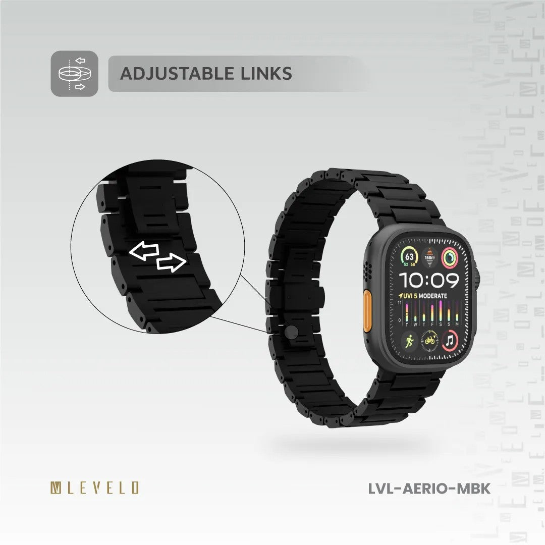 Levelo Aerio Titanium Watch Strap for Apple Watch 49/46mm