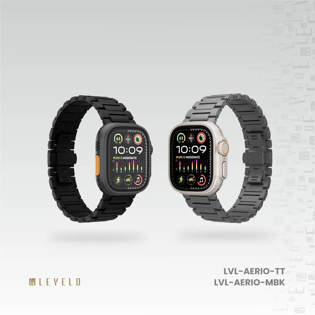 Levelo Aerio Titanium Watch Strap for Apple Watch 49/46mm