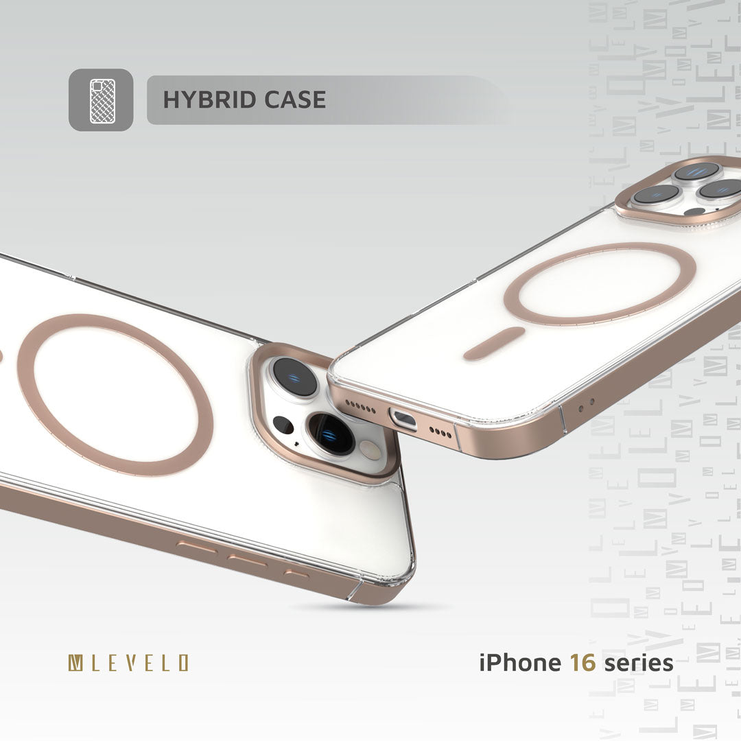 Levelo Claire With Aluminum Bumper Case for iPhone 16 Pro Max