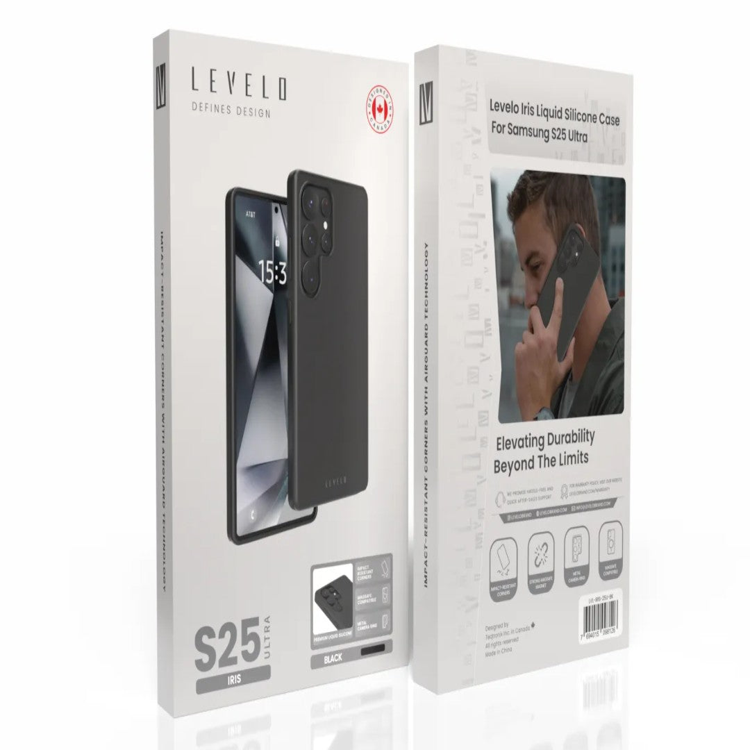 Levelo Iris Liquid Silicone Case for Samsung S25 Plus & S25 Ultra