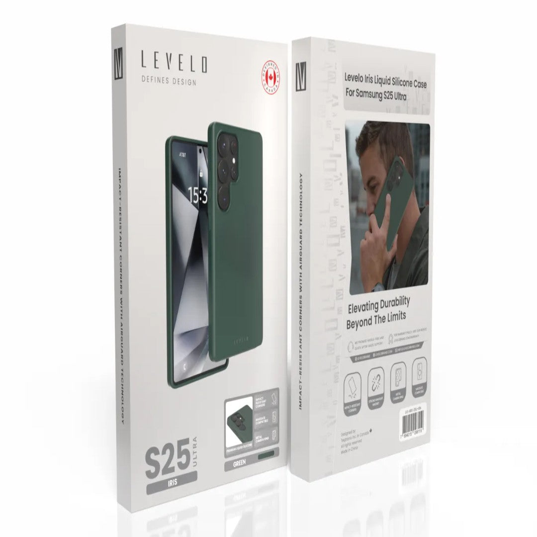 Levelo Iris Liquid Silicone Case for Samsung S25 Plus & S25 Ultra