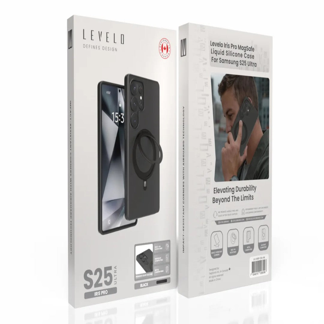 Levelo Iris Pro MagSafe Liquid Silicone Case For Samsung S25 Ultra