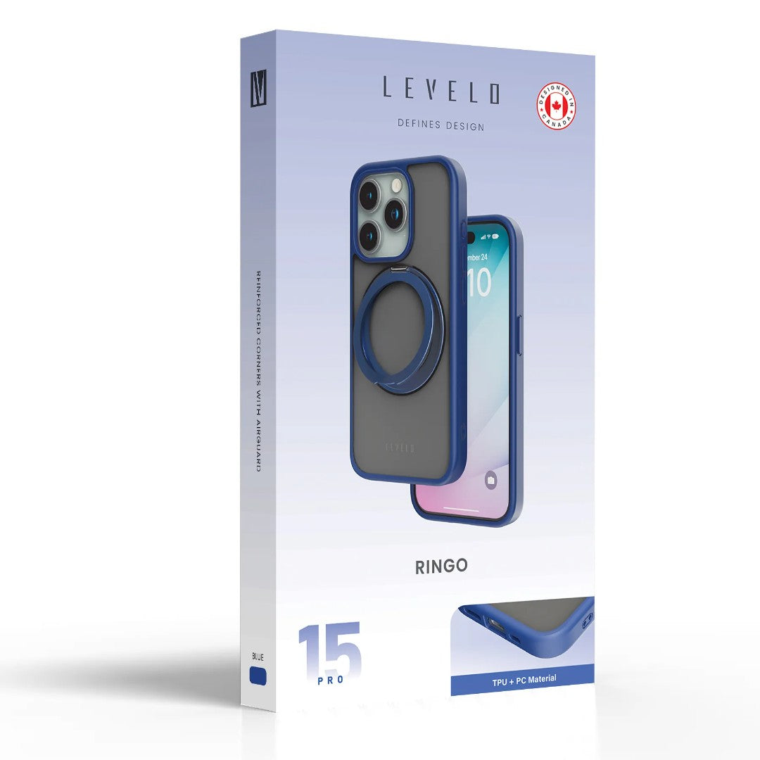 Levelo MagSafe Ringo Multi-Functional Kickstand Case For iPhone 15 pro