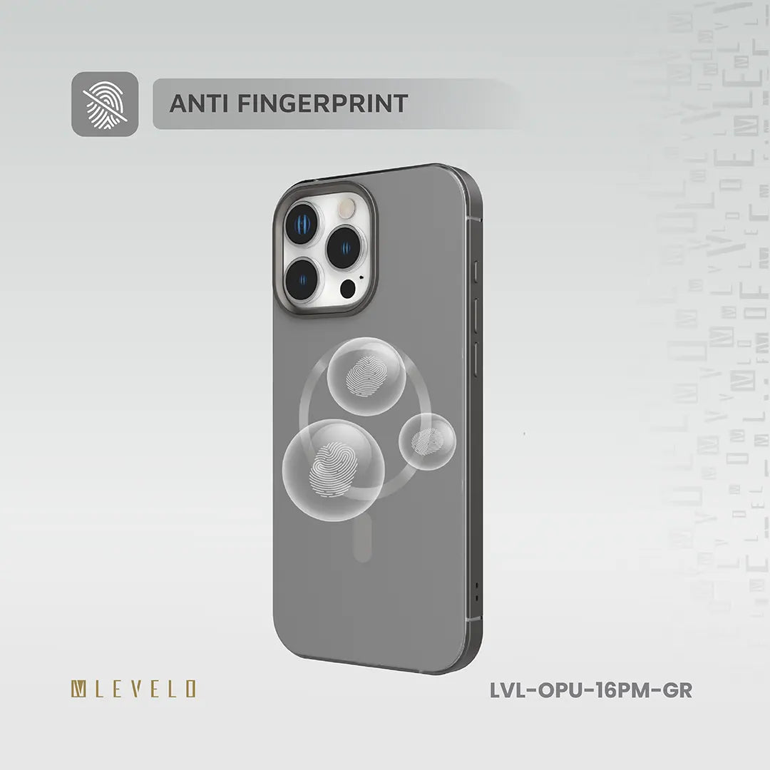 Levelo Opulis Case for iPhone 16 Pro - Gray