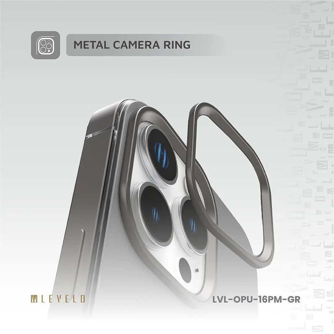 Levelo Opulis Case for iPhone 16 Pro - Gray