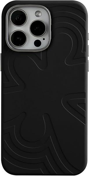 Maxwell Floral Silicone Phone Case Compatible with iPhone 16 Pro Max Lens Guard, Soft Microfiber Lining, Shockproof