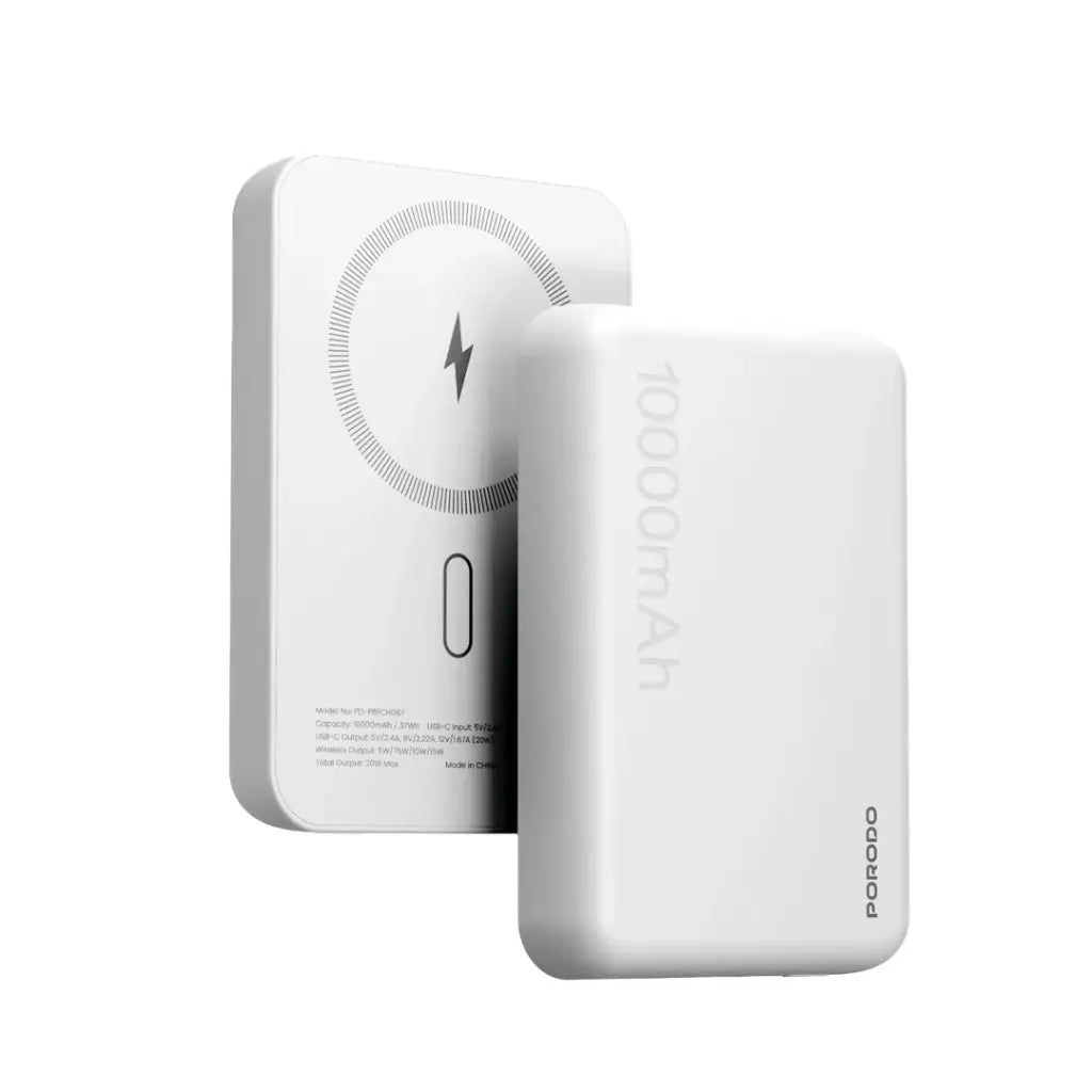 Porodo 10000mAh MagSafe Power Bank – Fast Wireless & Wired Charging