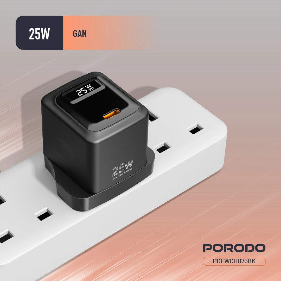 Porodo GaN 25W USB-C Wall Charger