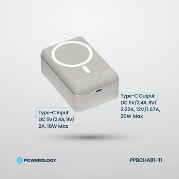 Powerology 30000mAh MagSafe Aluminum Power Bank