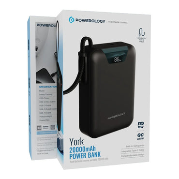Powerology York 20000mAh Power Bank