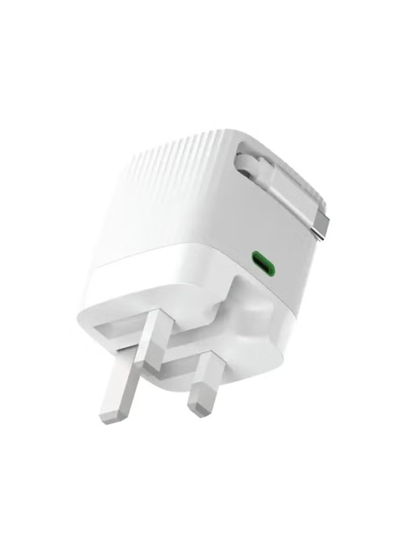 Gan Adapter 65W PD 3.0, 70 cm Retractable Cable
