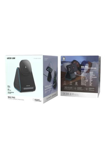 Mag Trio Speaker, Charger, Phone Stand, LED Blue Light, 5 hours Working Time