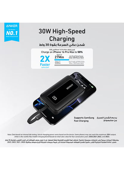 10000 mAh Zolo Power Bank, 10,000mAh 30W High-Speed Portable Charger