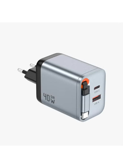 Green Lion GaN Premium EU Plug Wall Charger PD 40W