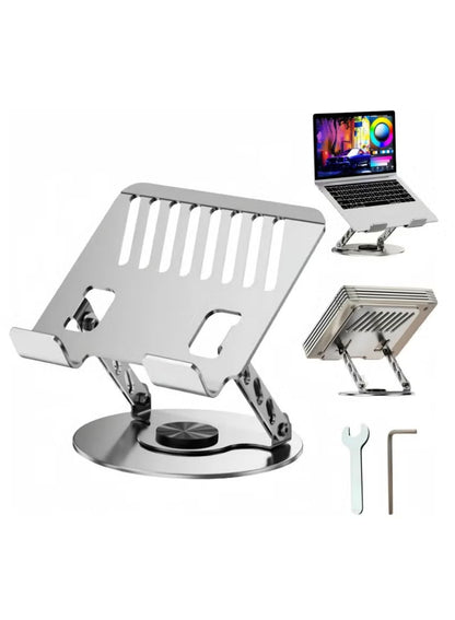 JBQ Laptop Stand for Desk – Adjustable & Rotating Aluminum Laptop Riser
