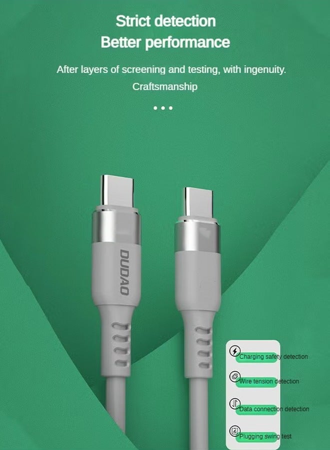 Dudao 100W USB-C to Type-C, Fast Charging Cable, High-Speed Data Transfer, Suitable for All USB C Devices, 1 Meters Long