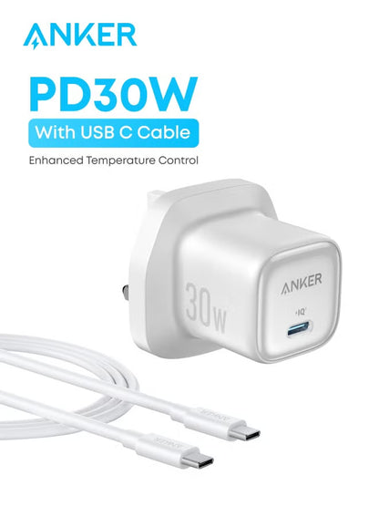 30W USB C Plug, Zolo Compact GaN USB C Charger