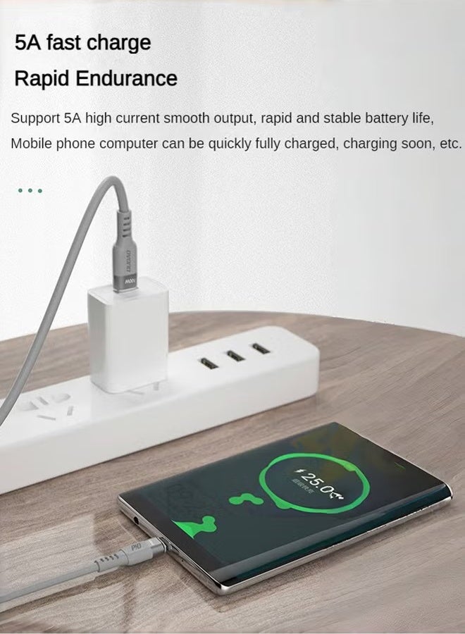 Dudao 100W USB-C to Type-C, Fast Charging Cable, High-Speed Data Transfer, Suitable for All USB C Devices, 1 Meters Long
