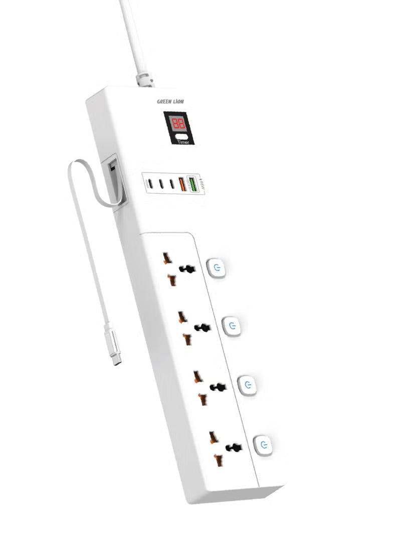 GS-900 Power Socket 3M 3500W with Retractable USB-C Cable