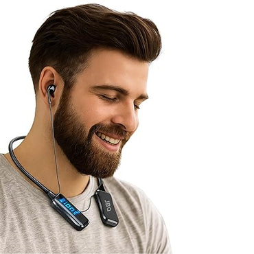 JBQ Professional Neckband For Singing, Calling With Digital Display