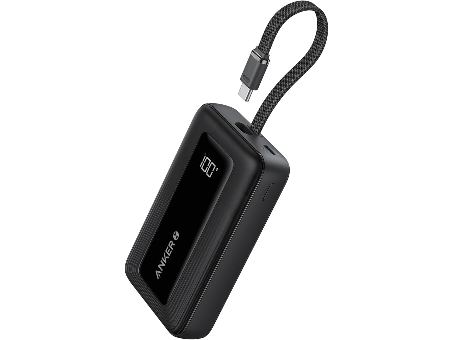 Anker Zolo Power Bank, 20,000mAh 30W High-Speed Portable Charger with Built-In USB-C Cable