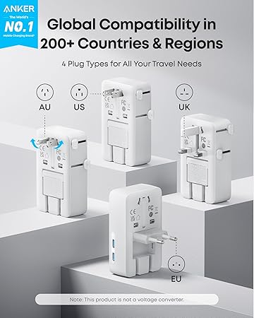 Anker Nano Travel Adapter, 5-Port Power Adapter