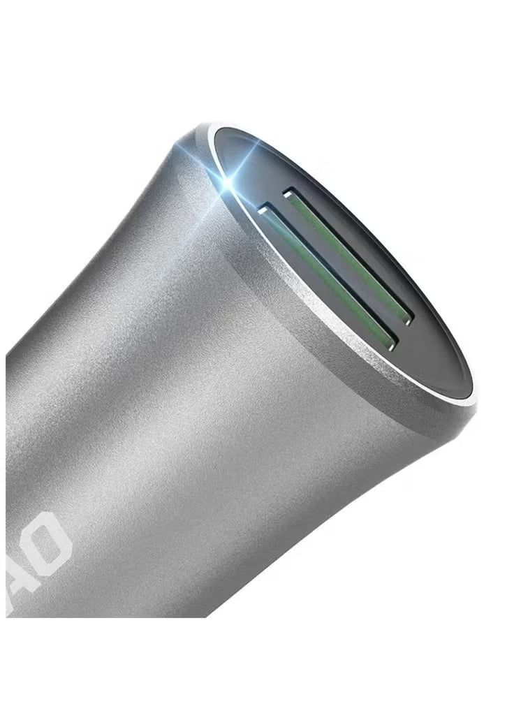 Dudao 3.4A smart car charger 2x USB silver