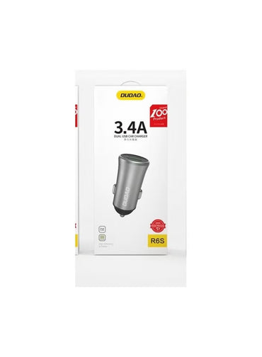 Dudao 3.4A smart car charger 2x USB silver