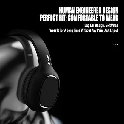 Dudao Multifunctional Wireless Earphones Bluetooth 5.0 Micro SD Card Reader FM Radio Black (X22Pro)