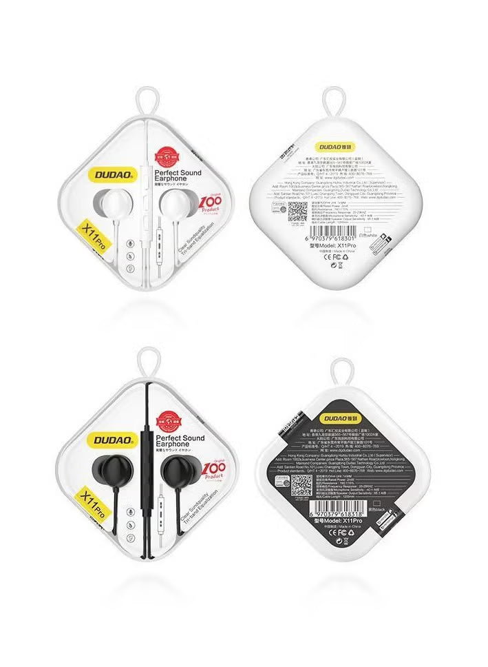 Dudao X11 Pro In-ear Handsfree 3.5mm aux white