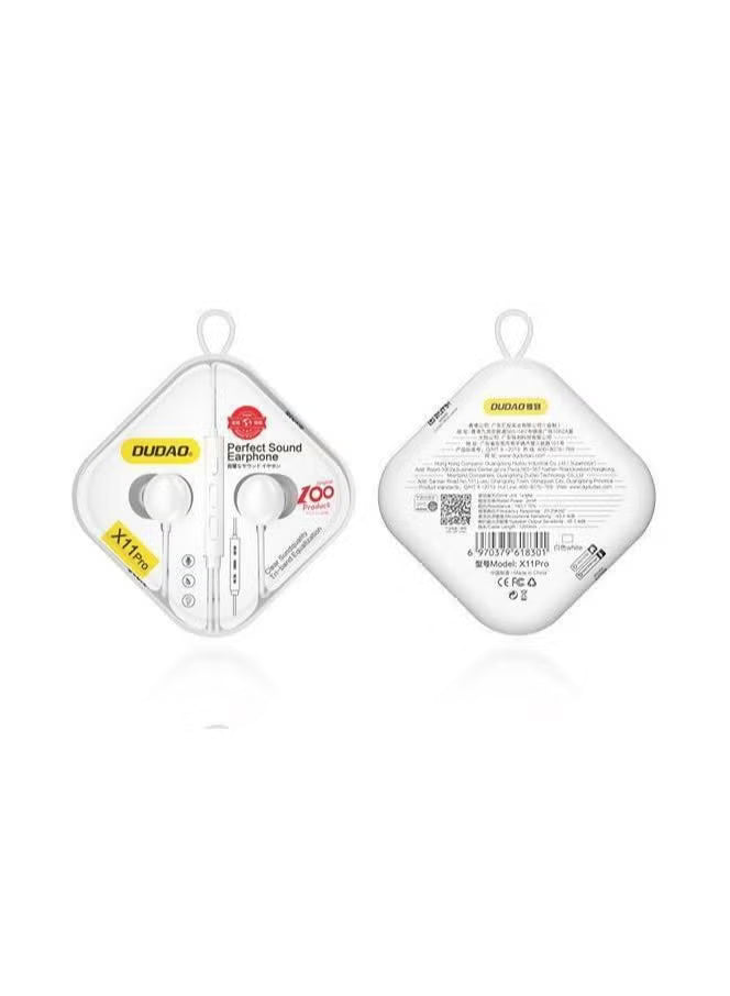 Dudao X11 Pro In-ear Handsfree 3.5mm aux white