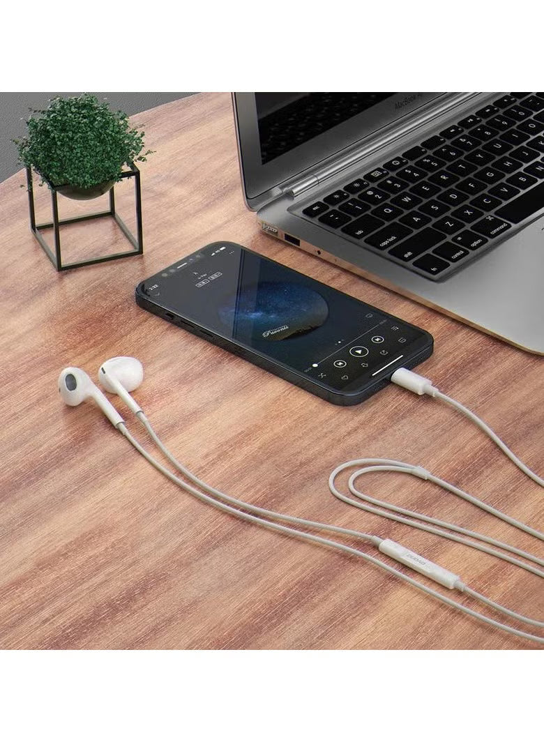 Dudao X14PROT-W1 in-ear headphones with C TYPE connector white