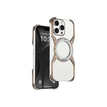 Edge X MagSafe Bezel Less Case with Magnetic Ring Holder for iPhone 16 Pro Max /Pro