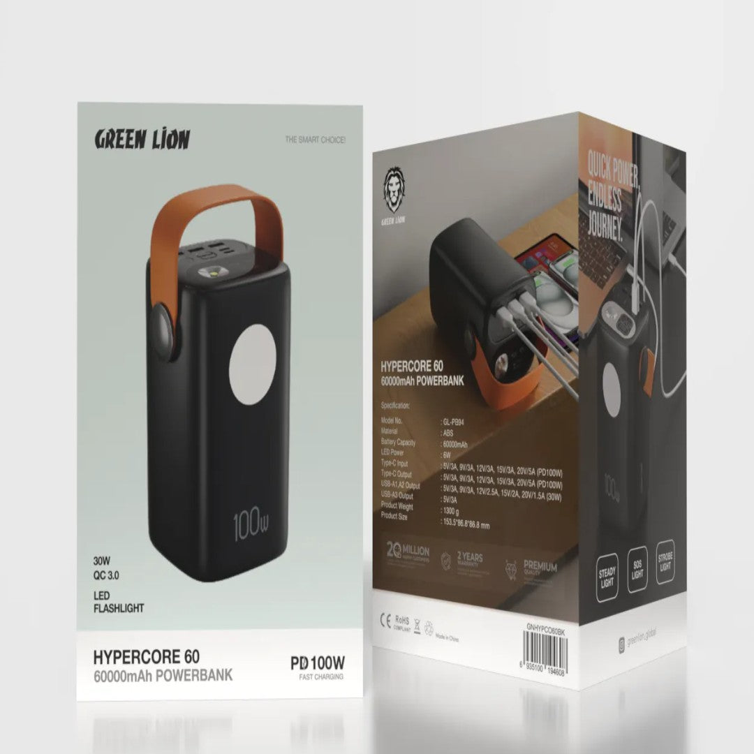 Green Lion Hyper Core 60 Power Bank 60000mAh PD 100W