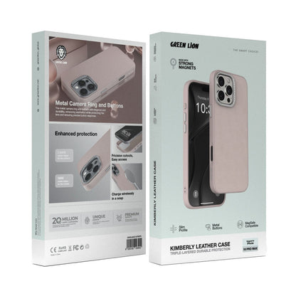 Green Lion Anti Scratch Kimberly Leather Case for iphone 16 Pro Max / Pro