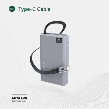 Green Lion Retractable Power Bank 35W 10000mAh