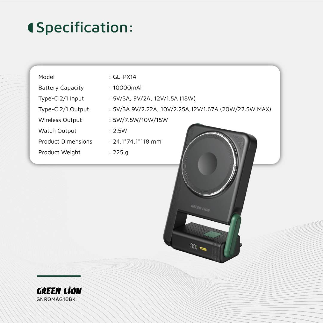 Green Lion Rotex Magsafe 10000mAh Power Bank