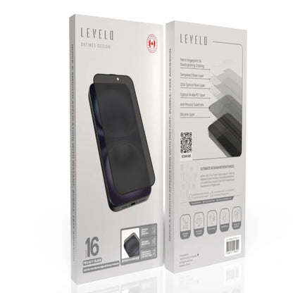 Levelo 2.5D Silk Print Silicone Edge Screen Protector - Privacy Screen Protector