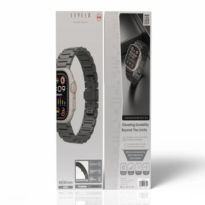Levelo Aerio Titanium Watch Strap for Apple Watch 49/46mm