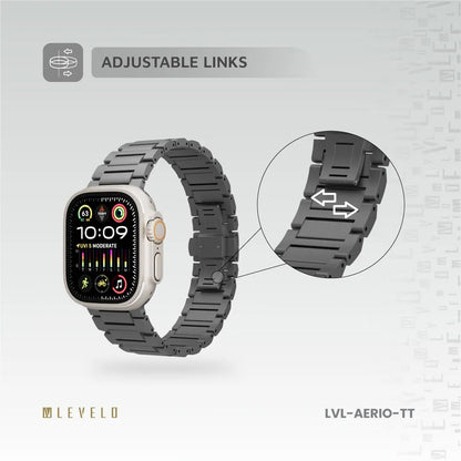 Levelo Aerio Titanium Watch Strap for Apple Watch 49/46mm