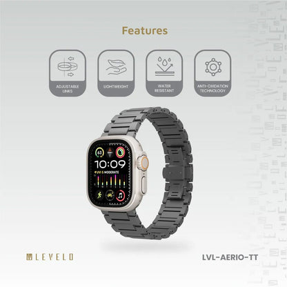 Levelo Aerio Titanium Watch Strap for Apple Watch 49/46mm