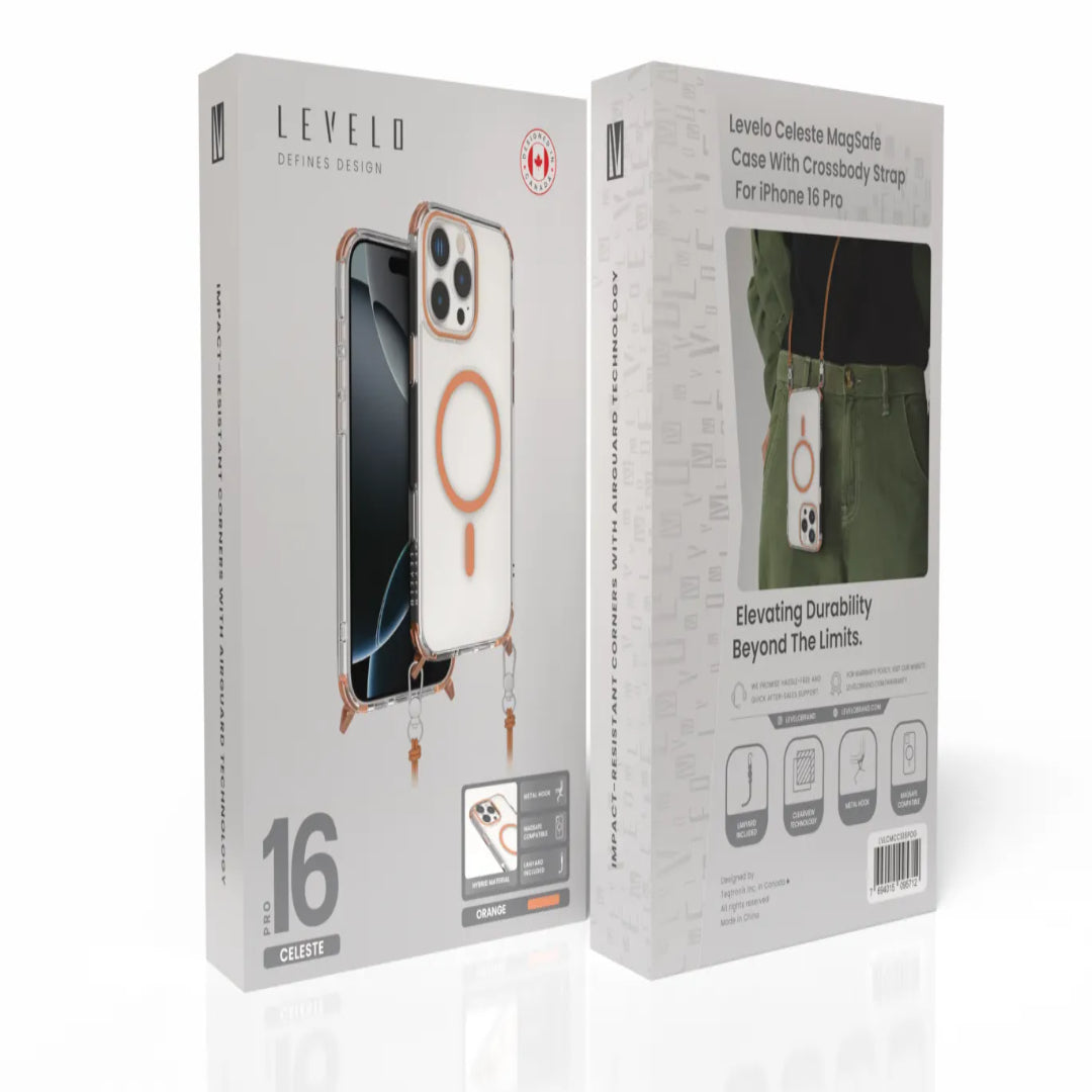 Levelo Celeste MagSafe Case With Crossbody Strap