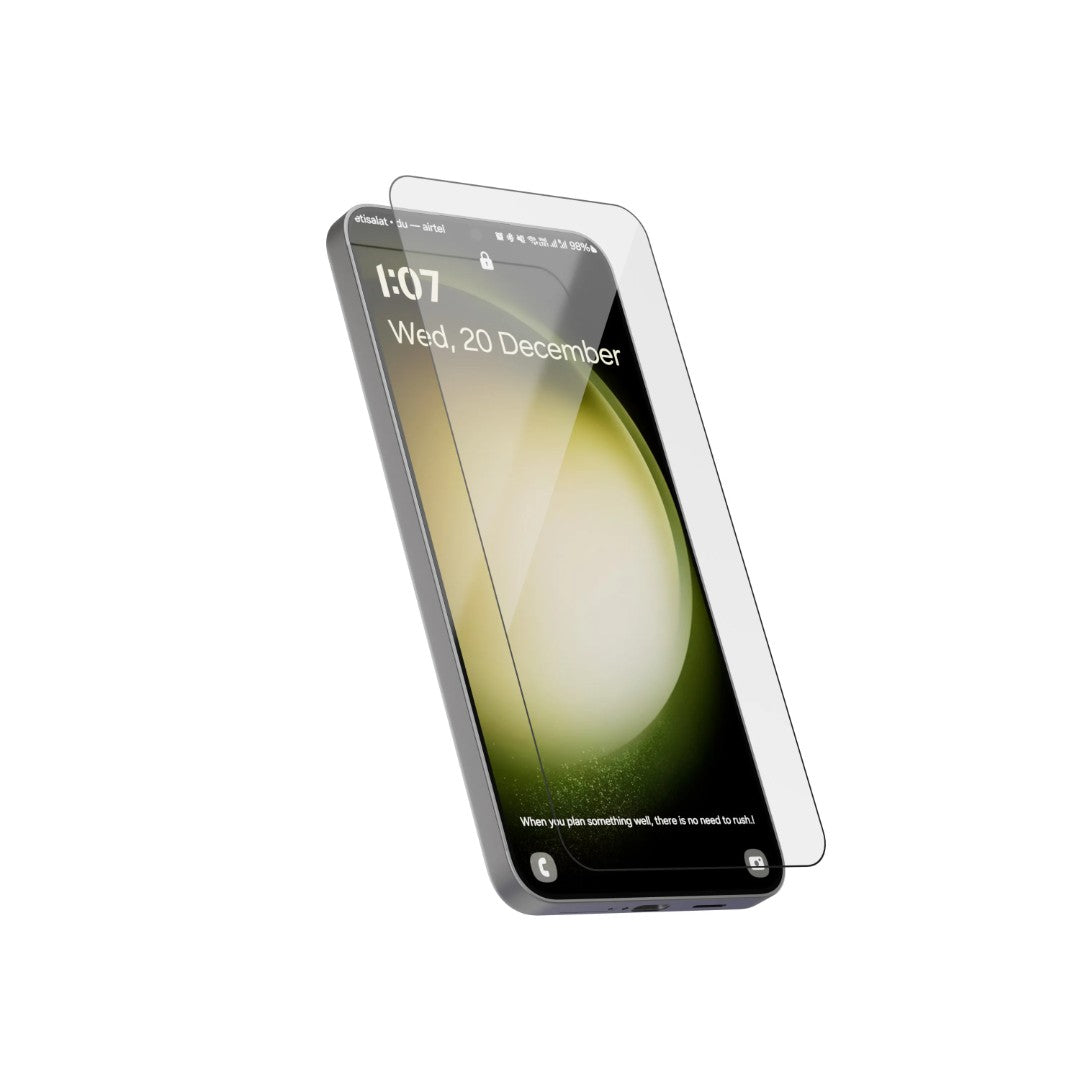 Levelo Clear Glass 2.5D Silk Print HD Screen Protector For Samsung Galaxy  S24 Plus & Samsung Galaxy  S24