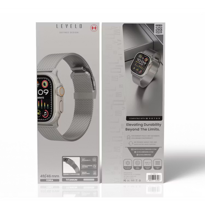 Levelo Ferra Milanese Watch Strap For Apple Watch 49/46mm